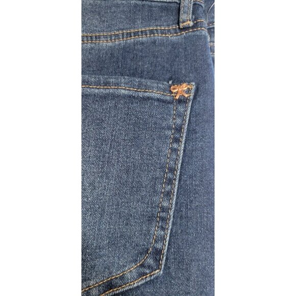 Nanette Lepore Pants Blue SZ 4 Jolie Super High Rise Taper Retro Denim LJ7727MAD - Picture 8 of 11